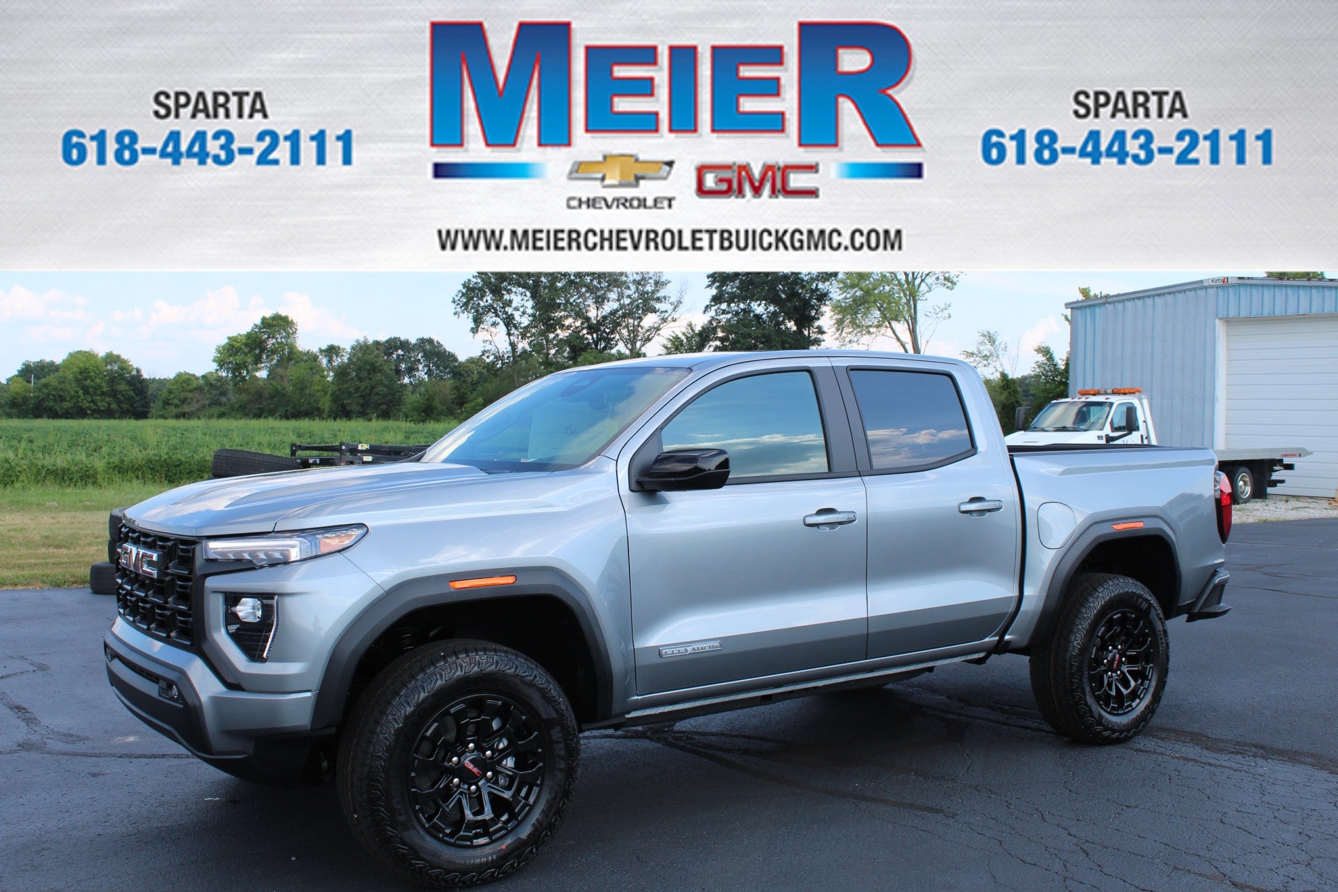 2026 GMC Canyon Elevation in Sterling Metallic — front three-quarter view