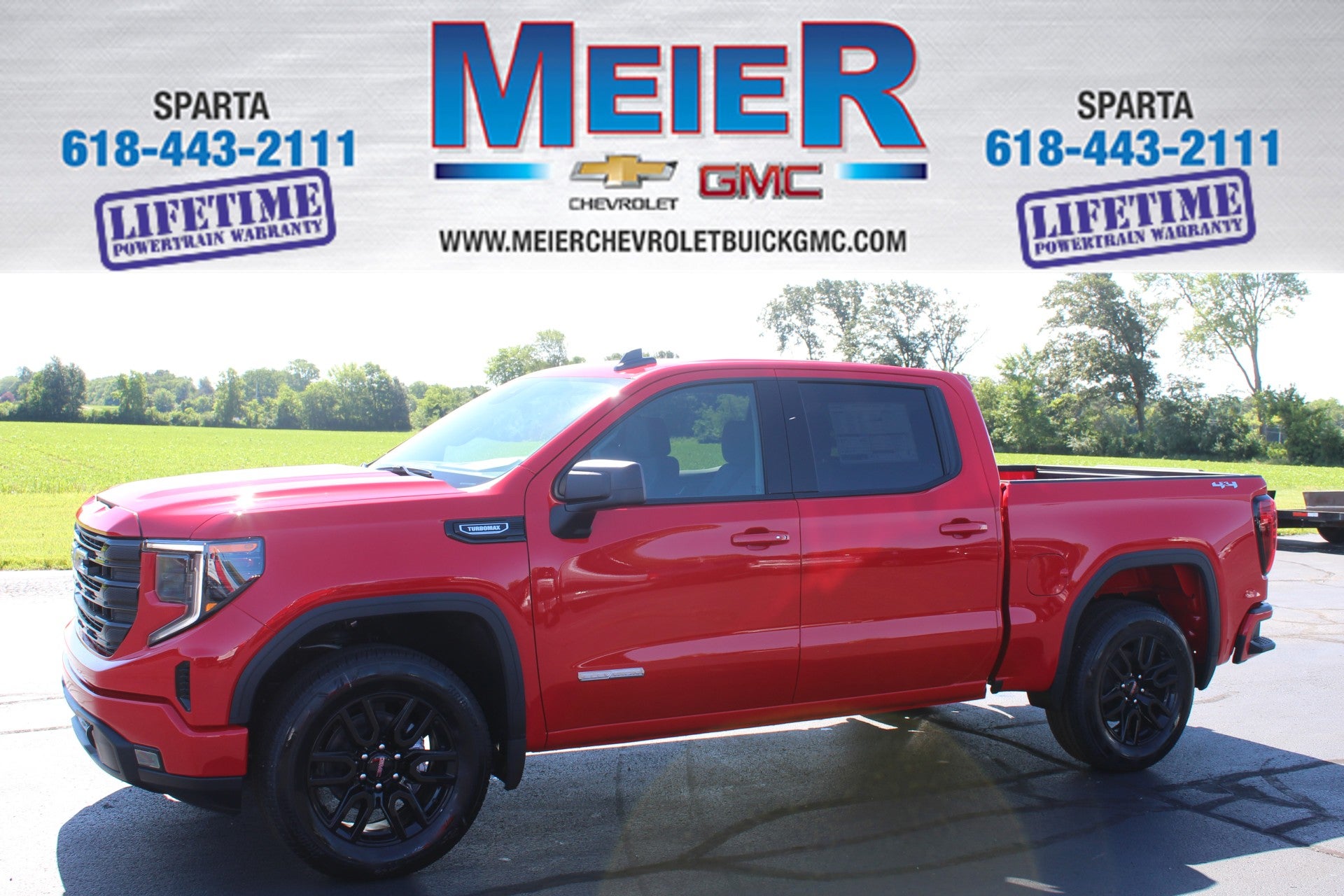 2026 GMC Sierra 1500 Elevation in Cardinal Red — front three-quarter view